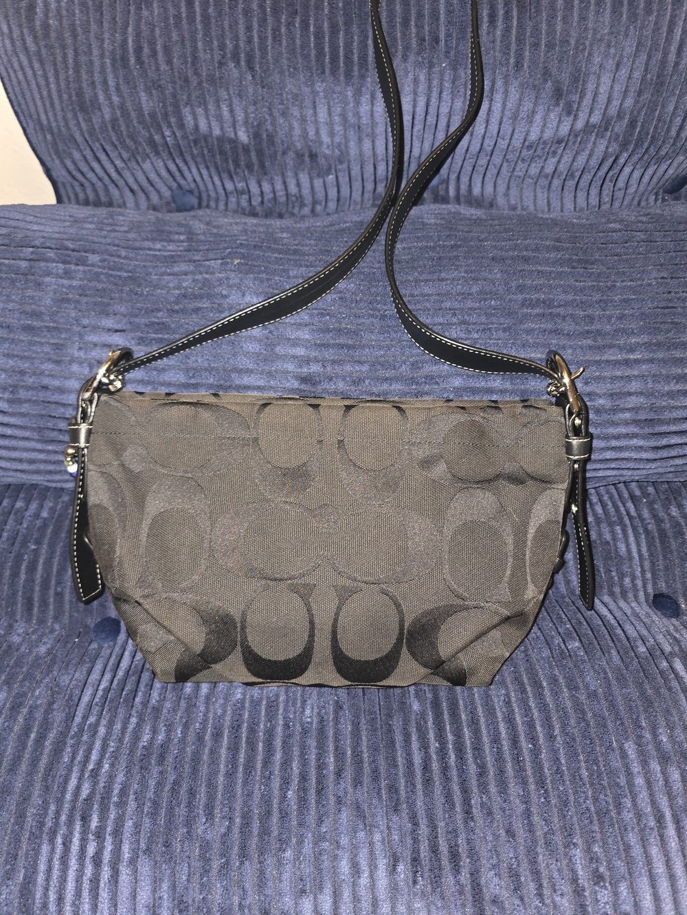 Coach Black Signature Jacquard Small Crossbody
